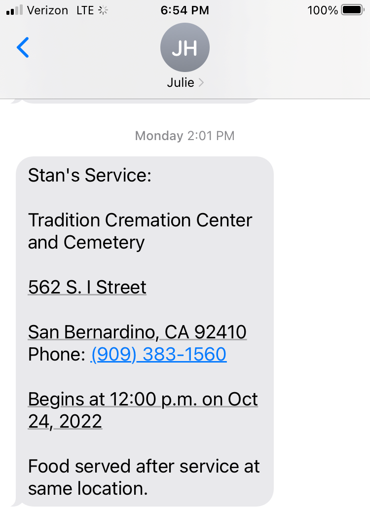 Stans service location and time
